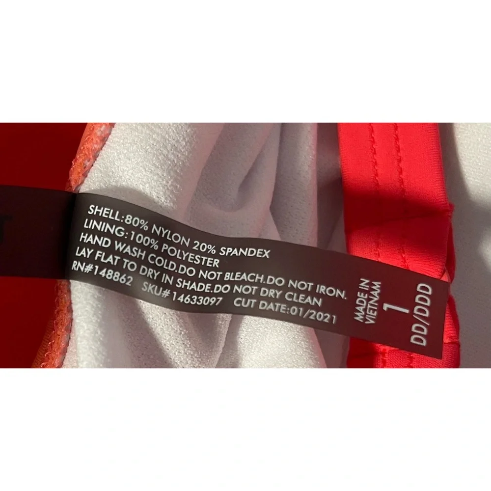 Torrid Underwire Pink Color Block One-Piece Swimsuit NWT SZ 1 DD-DDD/2DD-F - Picture 8 of 14